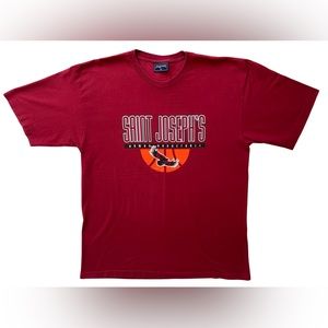 Mens Jansport St. Joseph’s Hawks Basketball Perfect Season 03’-04’ Red T-Shirt